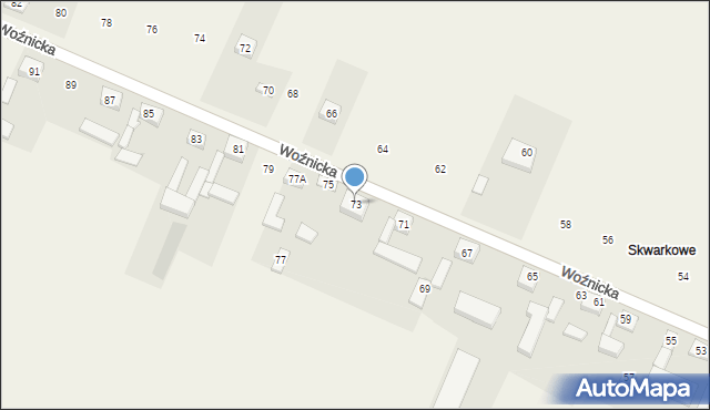Cynków, Woźnicka, 73, mapa Cynków