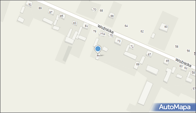 Cynków, Woźnicka, 77, mapa Cynków
