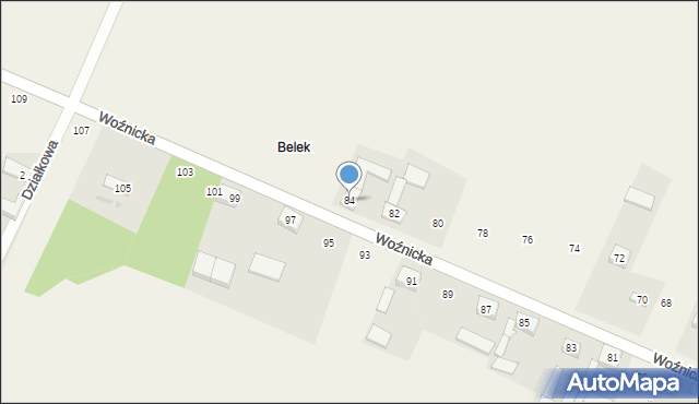 Cynków, Woźnicka, 84, mapa Cynków