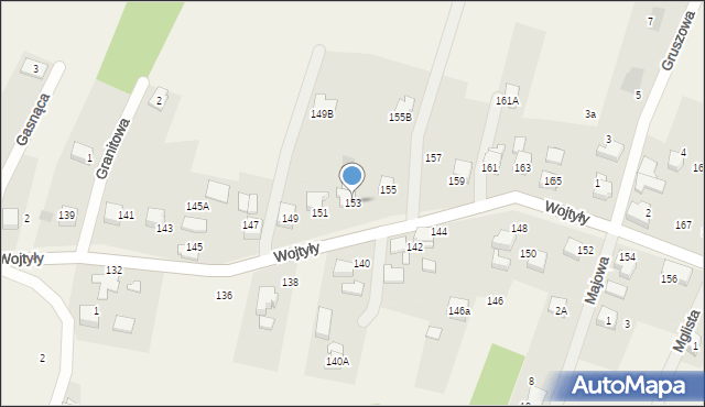 Czaniec, Wojtyły Karola, kard., 153, mapa Czaniec