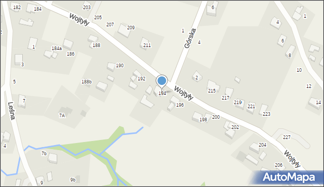 Czaniec, Wojtyły Karola, kard., 194, mapa Czaniec