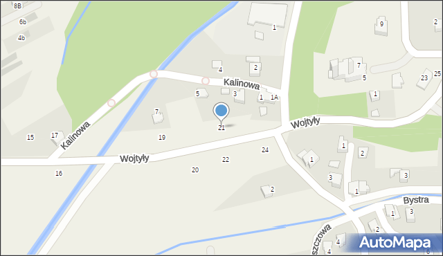Czaniec, Wojtyły Karola, kard., 21, mapa Czaniec