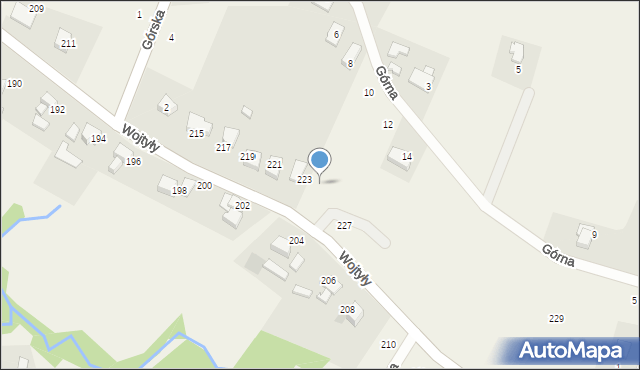 Czaniec, Wojtyły Karola, kard., 225, mapa Czaniec