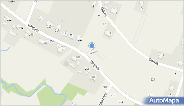 Czaniec, Wojtyły Karola, kard., 227, mapa Czaniec