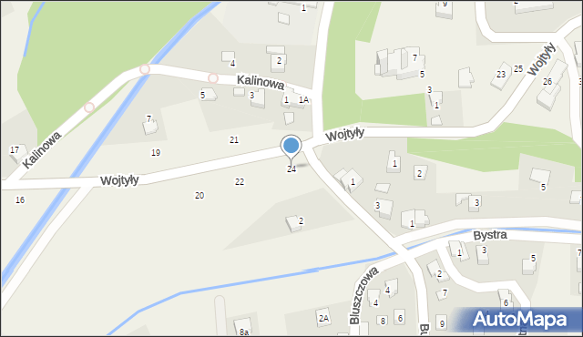 Czaniec, Wojtyły Karola, kard., 24, mapa Czaniec
