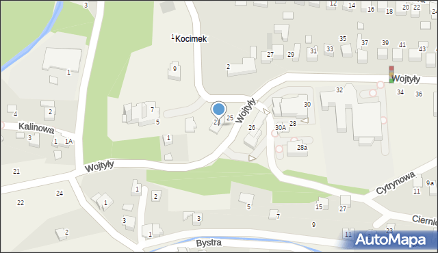 Czaniec, Wojtyły Karola, kard., 31A, mapa Czaniec