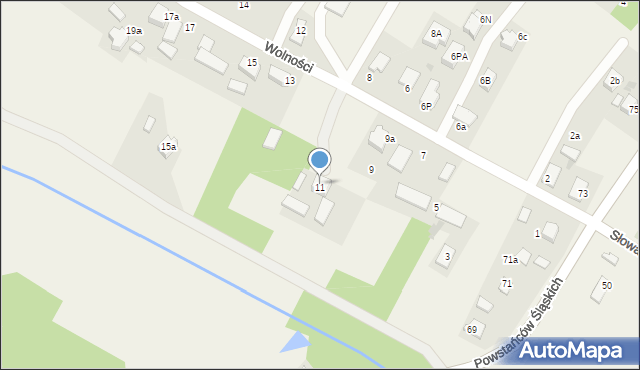 Czarków, Wolności, 11, mapa Czarków