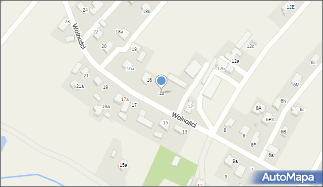 Czarków, Wolności, 14a, mapa Czarków