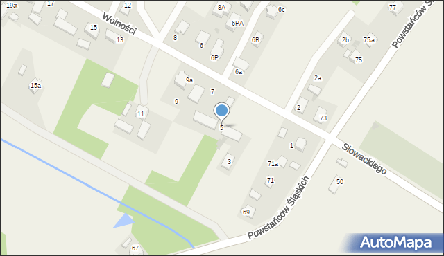 Czarków, Wolności, 5, mapa Czarków