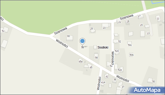 Czarków, Wolności, 58, mapa Czarków