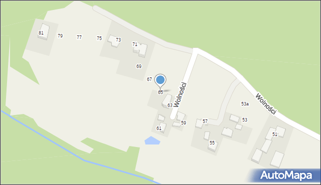 Czarków, Wolności, 65, mapa Czarków