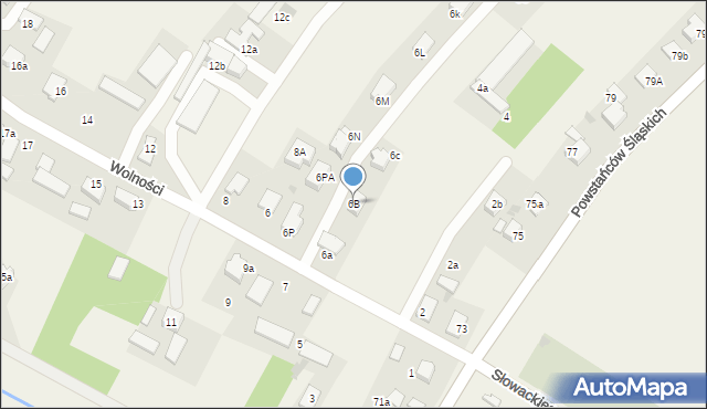 Czarków, Wolności, 6B, mapa Czarków