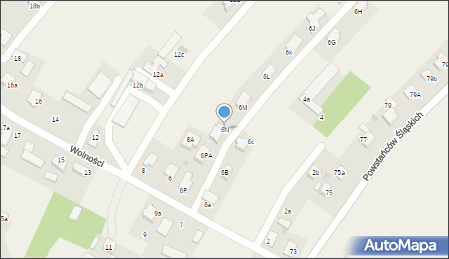 Czarków, Wolności, 6N, mapa Czarków