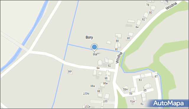 Czechowice-Dziedzice, Wodna, 94a, mapa Czechowic-Dziedzic
