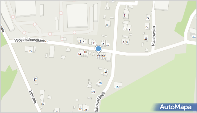 Czeladź, Wojciechowskiego Stanisława, 22, mapa Czeladź