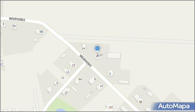 Czerwin, Wolności, 1B, mapa Czerwin