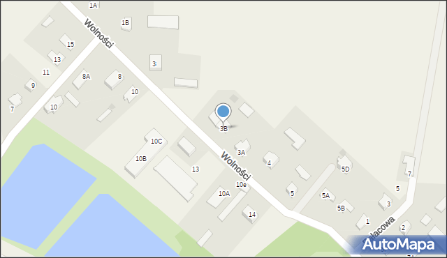 Czerwin, Wolności, 3B, mapa Czerwin