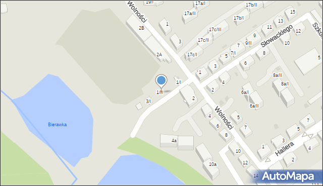 Czerwionka-Leszczyny, Wolności, 1/II, mapa Czerwionka-Leszczyny