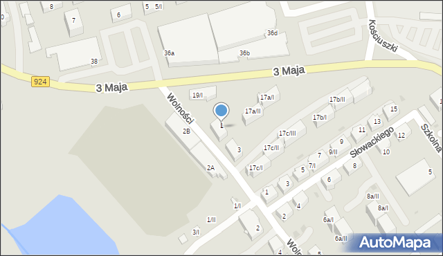 Czerwionka-Leszczyny, Wolności, 1, mapa Czerwionka-Leszczyny