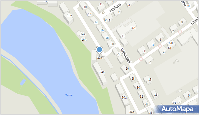 Czerwionka-Leszczyny, Wolności, 20a, mapa Czerwionka-Leszczyny