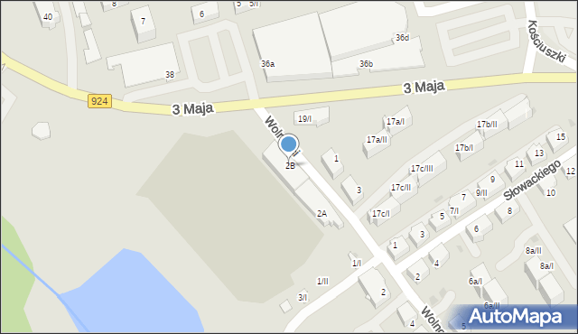 Czerwionka-Leszczyny, Wolności, 2B, mapa Czerwionka-Leszczyny