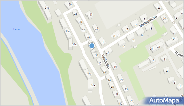 Czerwionka-Leszczyny, Wolności, 38/I, mapa Czerwionka-Leszczyny