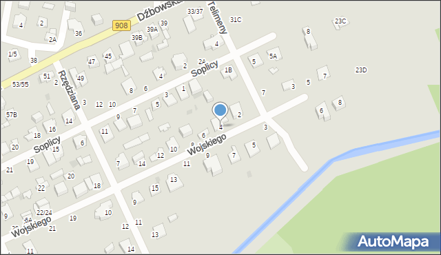 Częstochowa, Wojskiego, 4, mapa Częstochowy