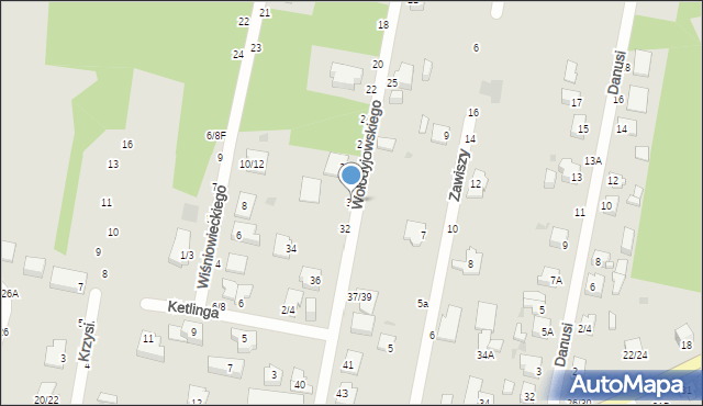 Częstochowa, Wołodyjowskiego Michała, 30, mapa Częstochowy