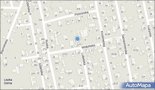 Częstochowa, Wołyńska, 10, mapa Częstochowy