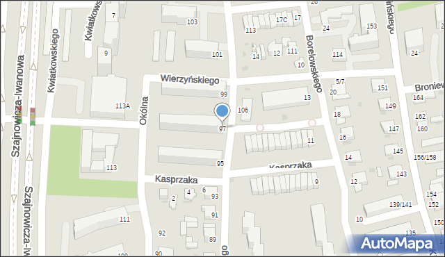 Częstochowa, Wodzickiego Stanisława, 97, mapa Częstochowy