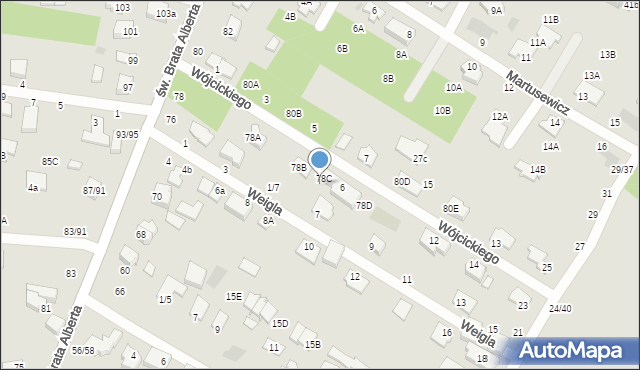Częstochowa, Wójcickiego Józefa, 8, mapa Częstochowy