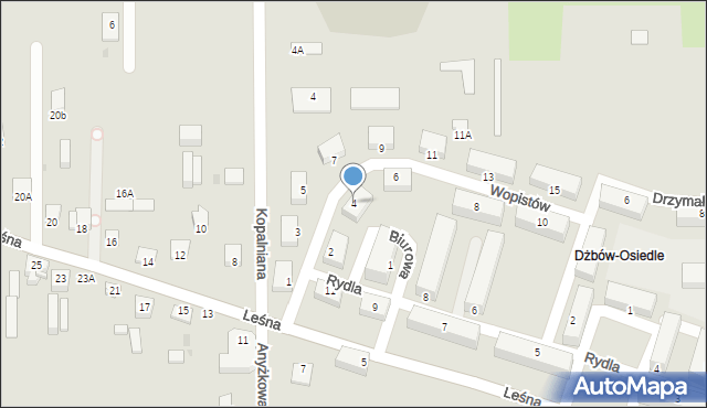 Częstochowa, Wopistów, 4, mapa Częstochowy