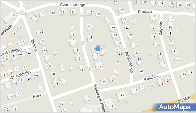 Człuchów, Wołodyjowskiego Michała, 14, mapa Człuchów