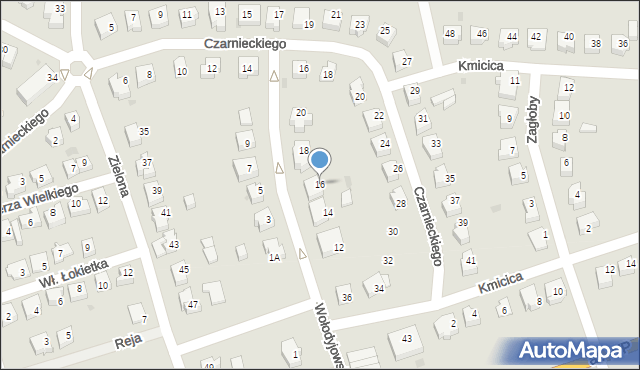 Człuchów, Wołodyjowskiego Michała, 16, mapa Człuchów