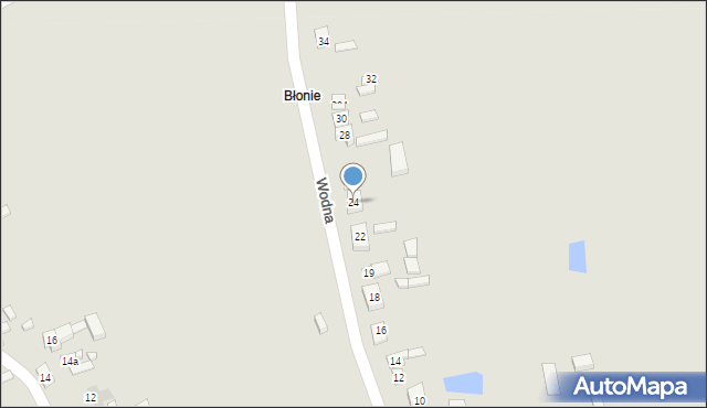 Dąbrowice, Wodna, 24, mapa Dąbrowice