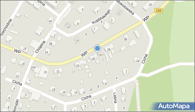 Debrzno, Wojska Polskiego, 26A, mapa Debrzno