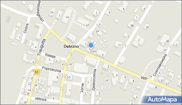 Debrzno, Wojska Polskiego, 3A, mapa Debrzno