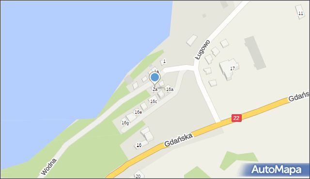 Dobiegniew, Wodna, 2a, mapa Dobiegniew