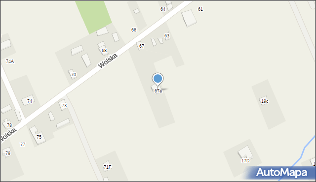 Dobiesz, Wolska, 67a, mapa Dobiesz