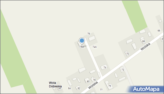 Dobiesz, Wolska, 78A, mapa Dobiesz