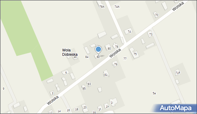 Dobiesz, Wolska, 82, mapa Dobiesz
