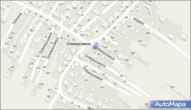 Dobieszowice, Wolności, 1A, mapa Dobieszowice