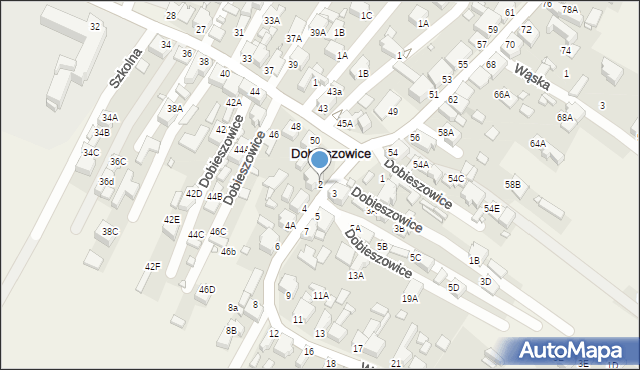 Dobieszowice, Wolności, 2, mapa Dobieszowice