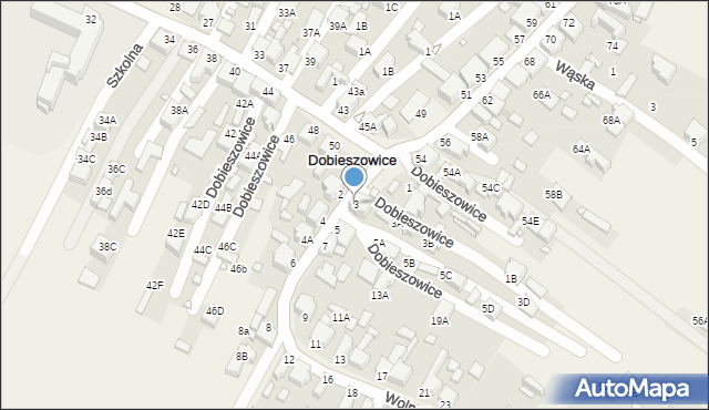 Dobieszowice, Wolności, 3, mapa Dobieszowice