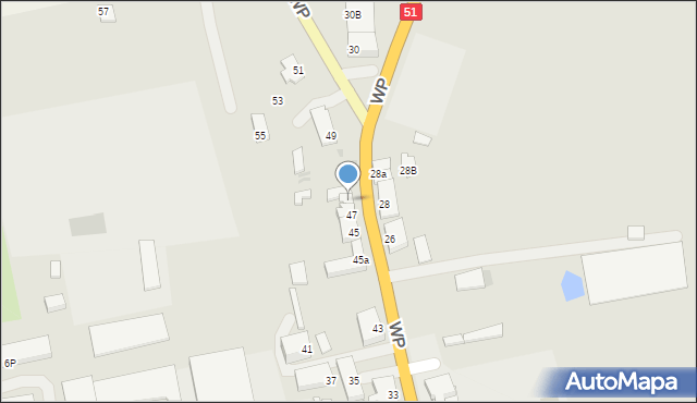 Dobre Miasto, Wojska Polskiego, 47a, mapa Dobre Miasto