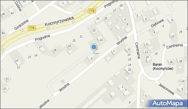 Dojazdów, Wodna, 8, mapa Dojazdów