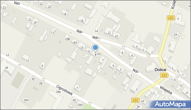Dolice, Wojska Polskiego, 9, mapa Dolice