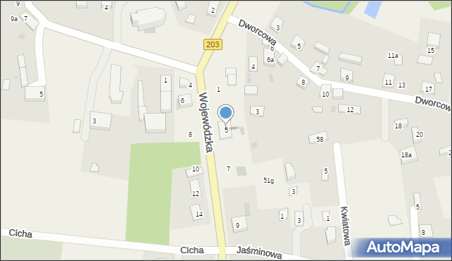 Duninowo, Wojewódzka, 5, mapa Duninowo
