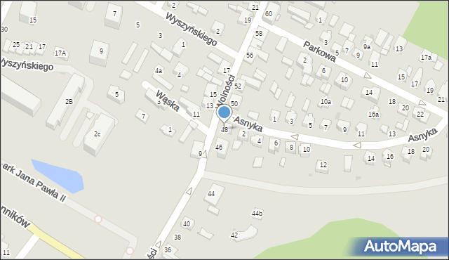 Działdowo, Wolności, 48, mapa Działdowo