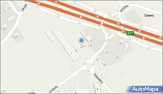 Dziekanowice, Wojtyły Karola, 11, mapa Dziekanowice